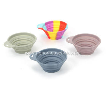 Silicone foldable pet bowl